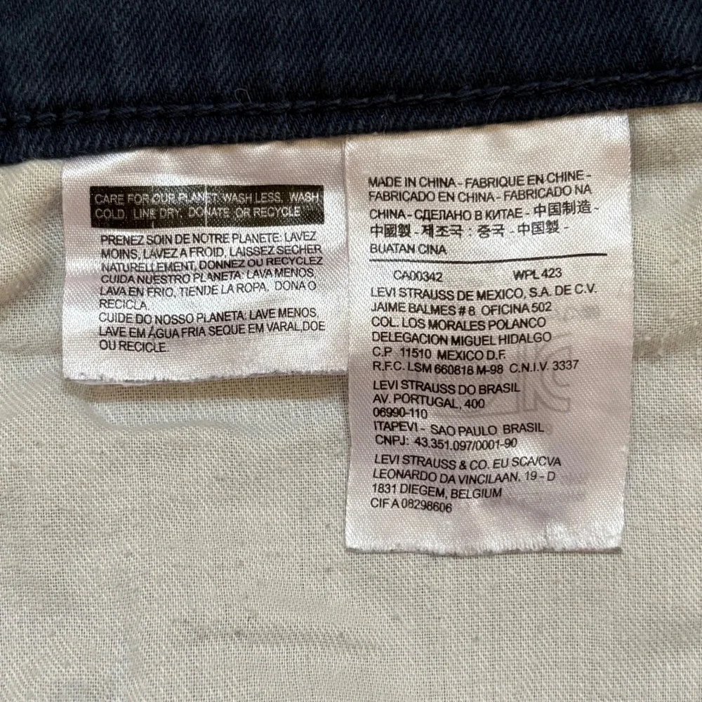 Levi's 505 Jeans Mens 34x30 Dark Wash Straight Leg Denim‎ Red Tab